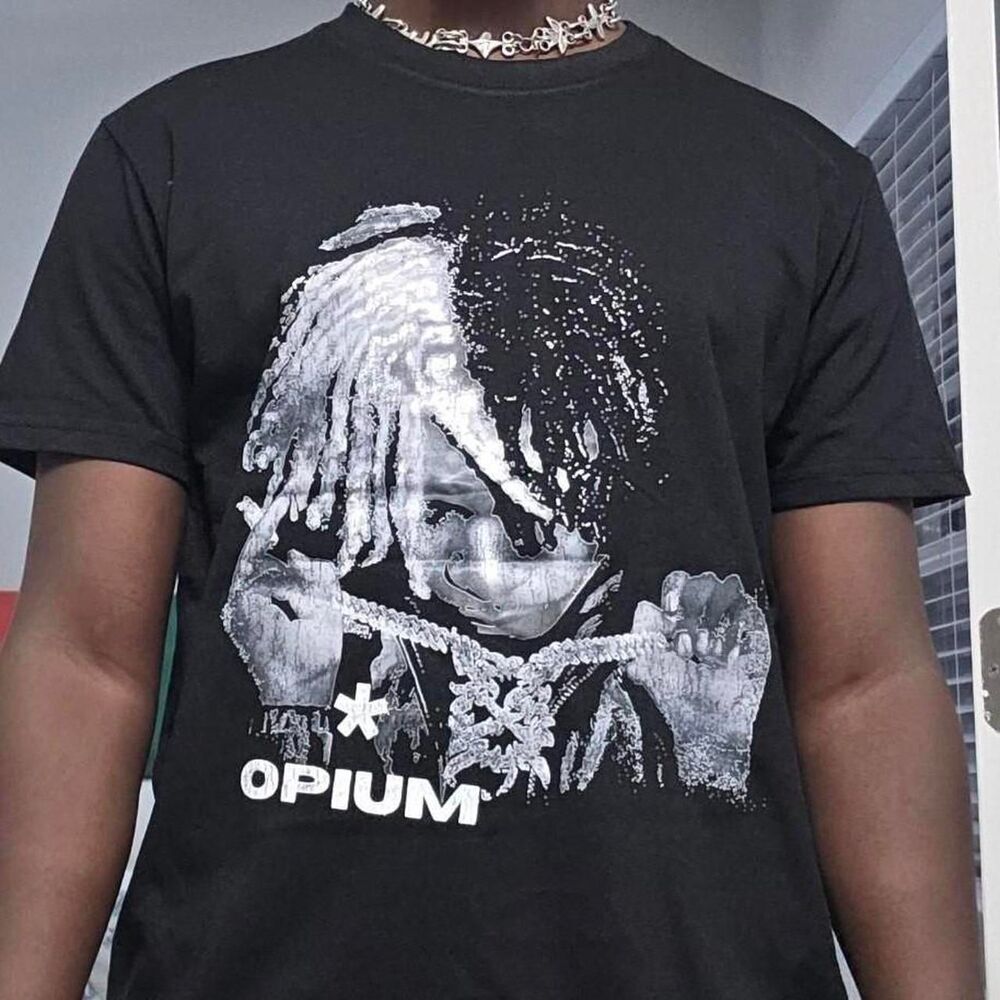 Ken Carson Opium Graphic Black T-Shirt Y2K Rap Streetwear Tee